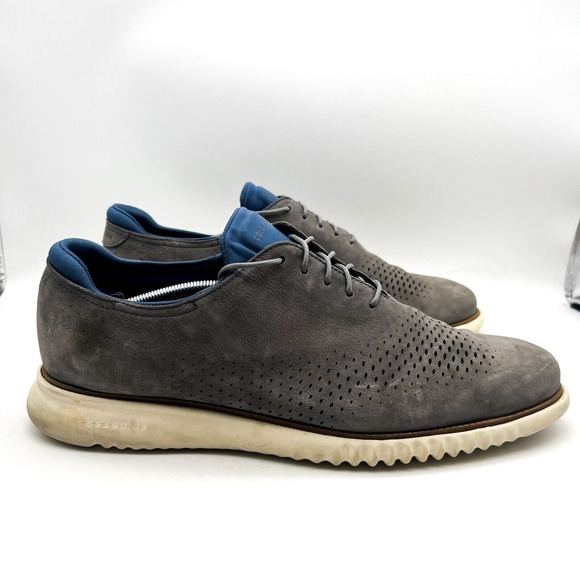 Cole Haan Other - Cole Haan Shoes Mens 13M 2.ZeroGrand Lined Laser Wingtip Oxford Gray C36944
